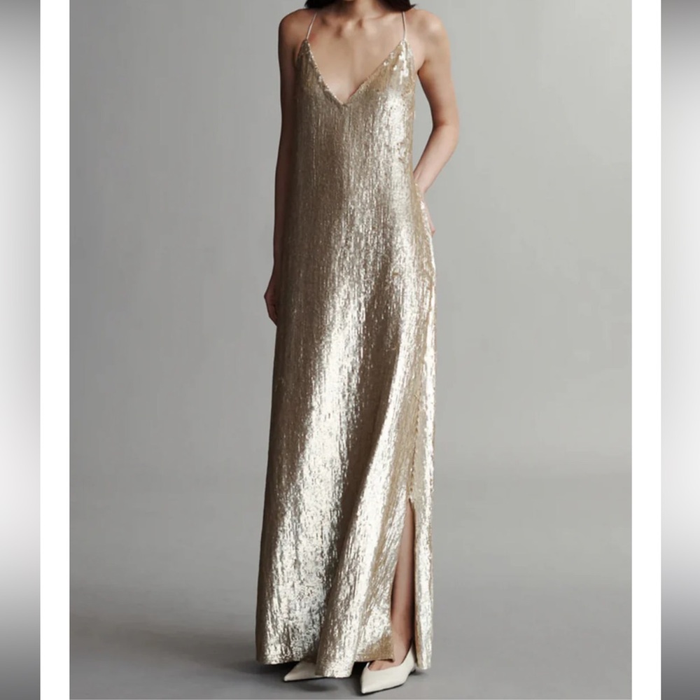 TWP Josephine Gold Sequin Dress NWT Sz 6